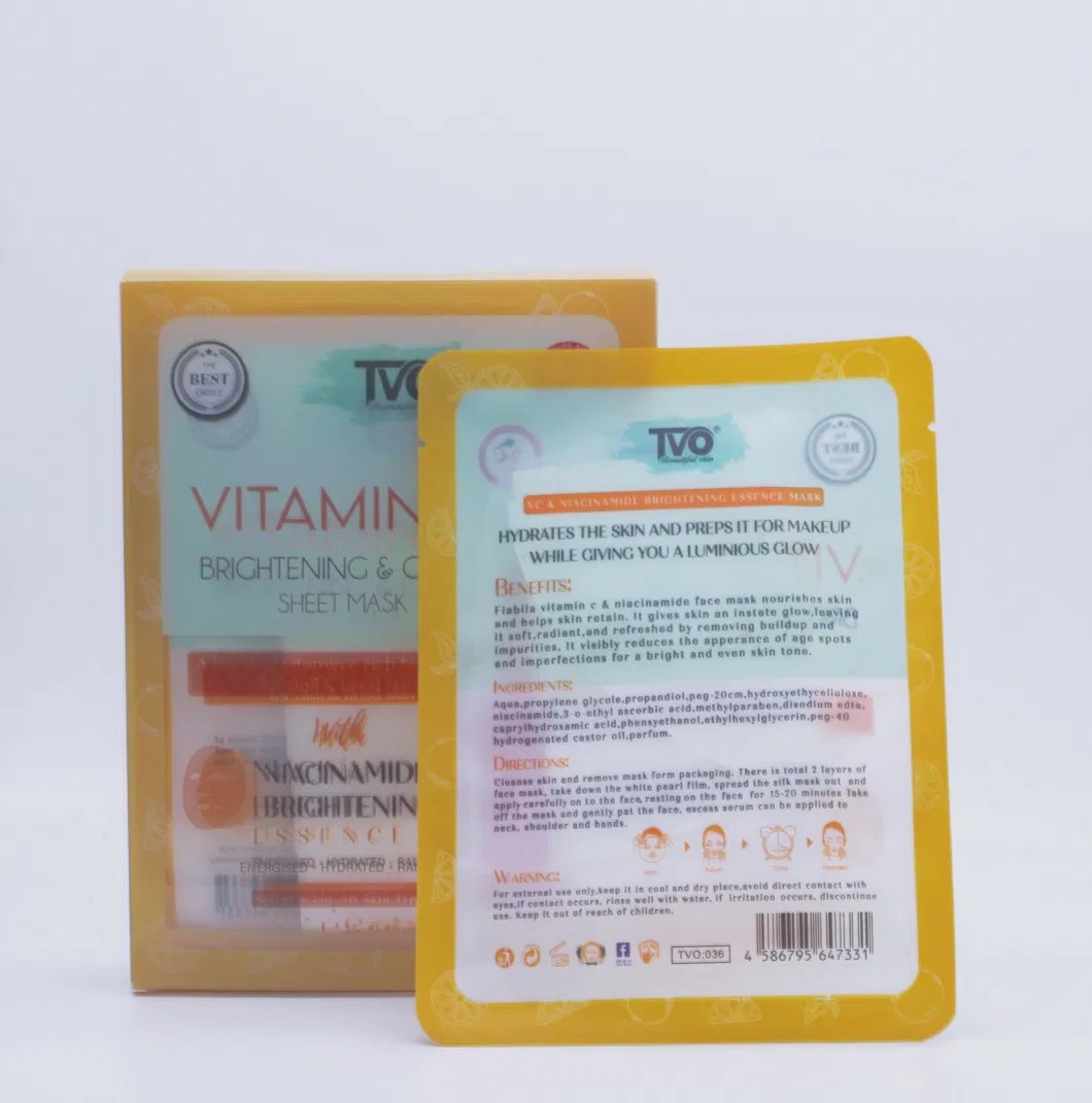 Wholesale Private Label OEM Sheet Facial Mask Anti-Wrinkle Whitening Moisturizing Vitamin C Facial Face Mask