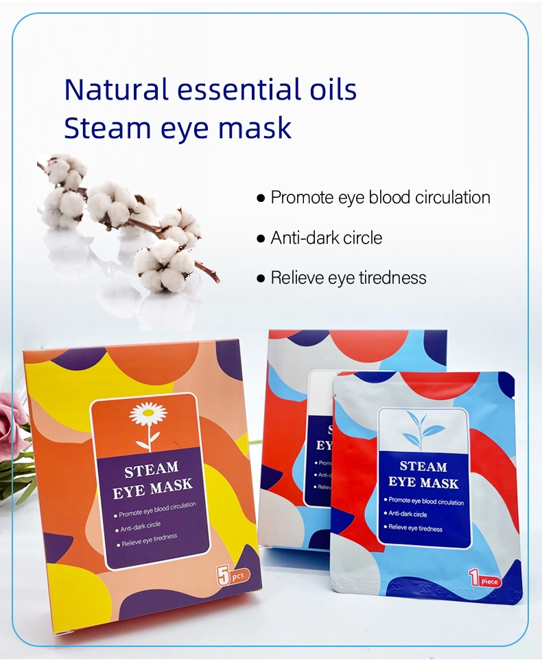 Disposable Steam Eye Mask Self-Heating Chamomile, Unscent, Lavender to Relieve Eye Fatigue Anti Aging Sleep Eyemask