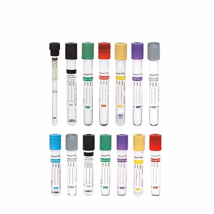 Disposable Medical Test Pet Glass Plain/Procoagulation/Gel& Clot Activator/ Glucose/PT/Heparin/EDTA K2 K3/ESR Vacuum Blood Collection Tube