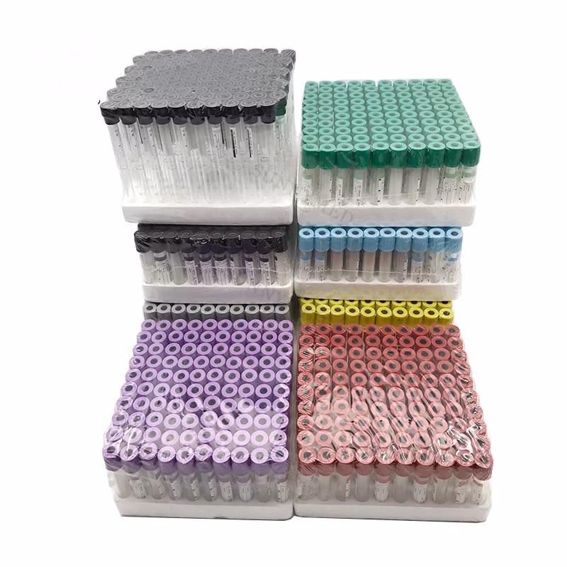 Disposable Medical Test Pet Glass Plain/Procoagulation/Gel& Clot Activator/ Glucose/PT/Heparin/EDTA K2 K3/ESR Vacuum Blood Collection Tube