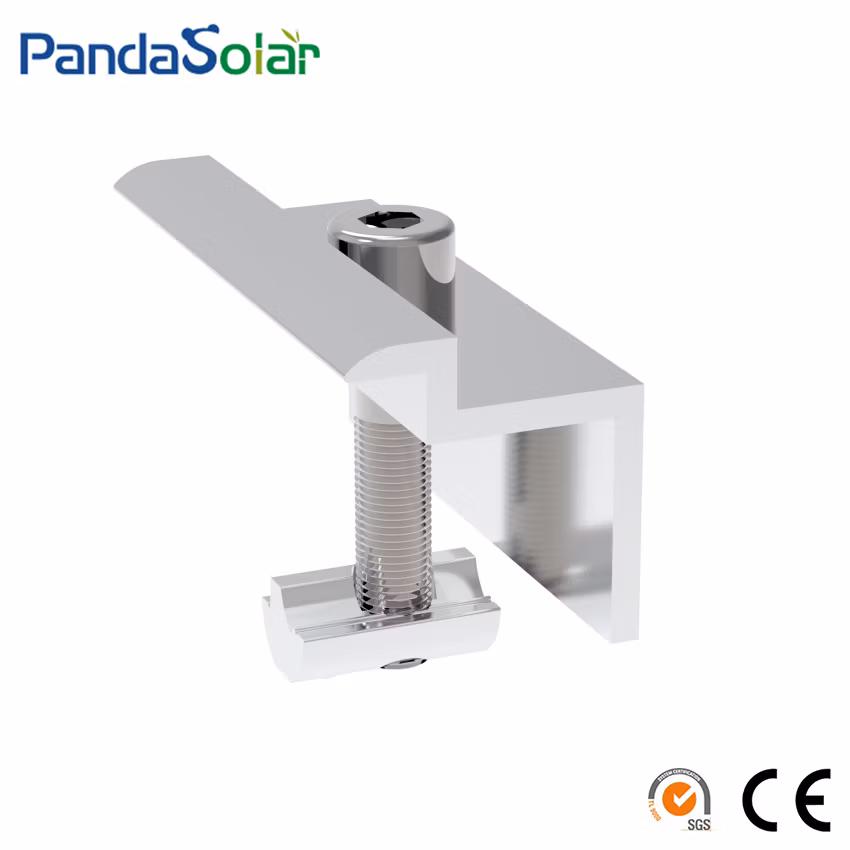 PV Accessories Solar Roof Mounting System Aluminum Sliding End Clamp Good Quality