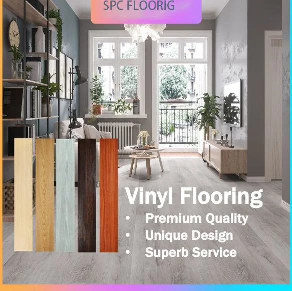 Factory Direct Modern Color Plastic-Floor Anti Slip Marble Look PVC Flooring Hybrid Spc Rigid Core Plastic Vinyl Flooring Spc Flooring with IXPE