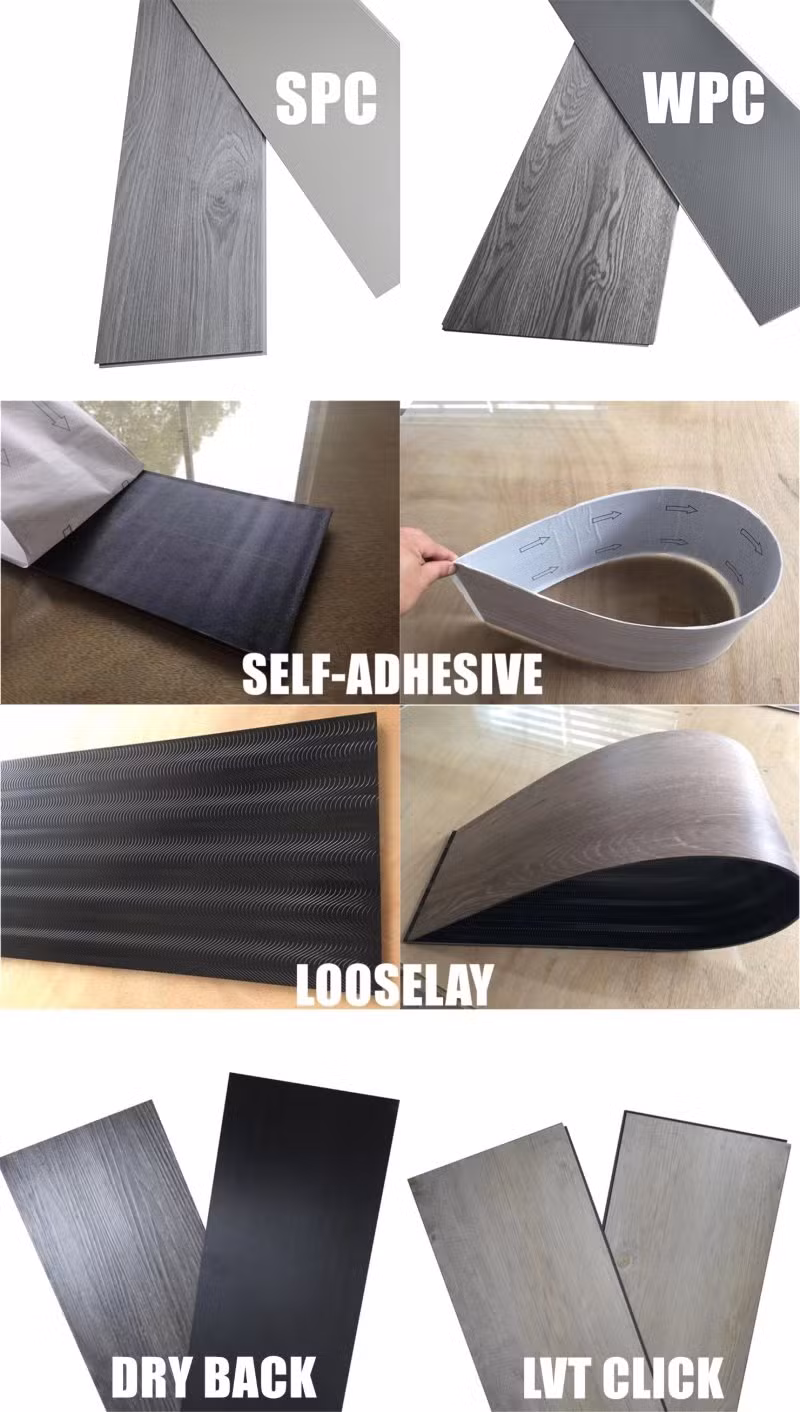 Chinese Supplier Manufacturer 4mm Lvt Floors Mat Price Plastic Floor Tiles Click Lock Spc Luxury Vinyl Plank Flooring with Custom Logo