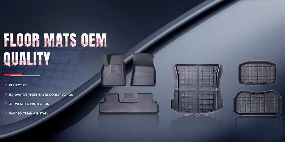 New Arrivals Interior Car Accessories All Weather Non Slip Wear Resistant Waterproof New Style PVC Car Floor Mat