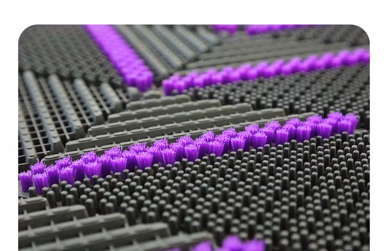 SGS Carpet Factory Wholesale Plastic Flooring Brush Anti Slip Flooring Tiles PP Mat Dust Elimination Interlocking Modular Garage Door Mat for Outdoor Entrance