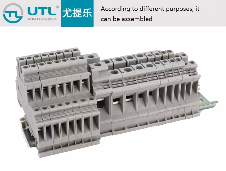Utl Jut1-2.5 2.5mm UK2.5 Screw Type Low Voltage Phoenix Terminal Block for Electrical Cabinet