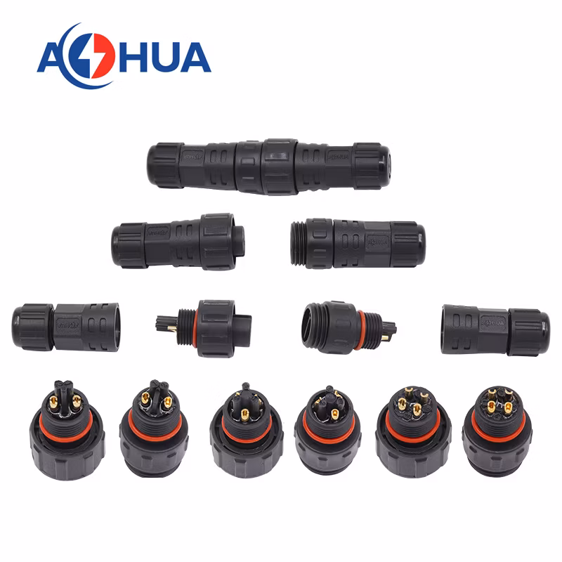 UL/TUV Certificated M16 IP67 Outdoor LED Power Supply Wire Plug 3core Wire in 3 Wire out Waterproof Plug Male Female Plug-in Type Electrical Plug