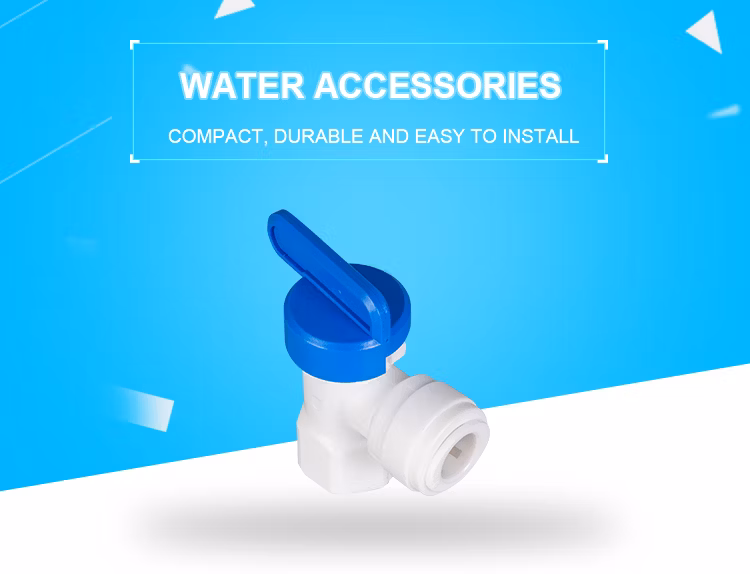 1/4" Female Thread 1/4" Od Tube PE Hose Backwash Washing-out Ball Valve L Type Quick Connector Switch RO Water Filter System