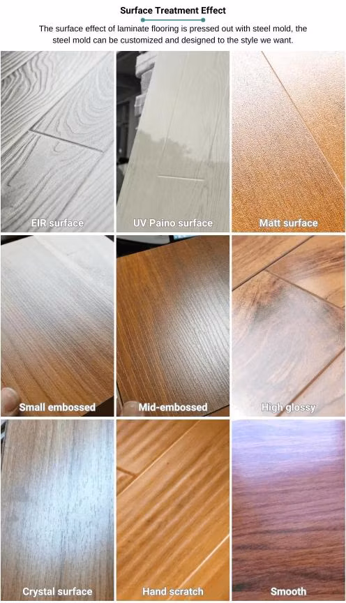 8mm-12mm Click Composite Decking Laminate Wood Floors Flooring Waterproof Anti-Slip Easy Installation Multi- Color Laminate Flooring Covering