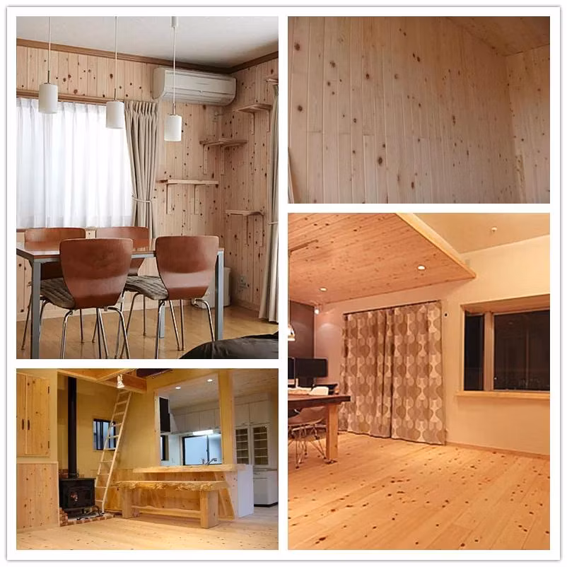 Furniture Grade 9mm 12mm 15mm Hinoki Wall Cladding Interior Wood