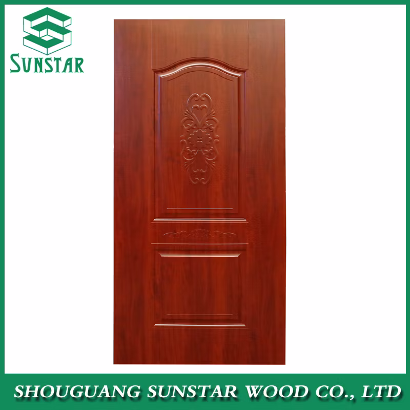 Teak/Sapeli Wood Veneer and Embossed/Glossy/Matt Melamine Faced Moulded HDF MDF Door Care Steel Door Wooden Door Wood Veneer Door Pane Door Skin