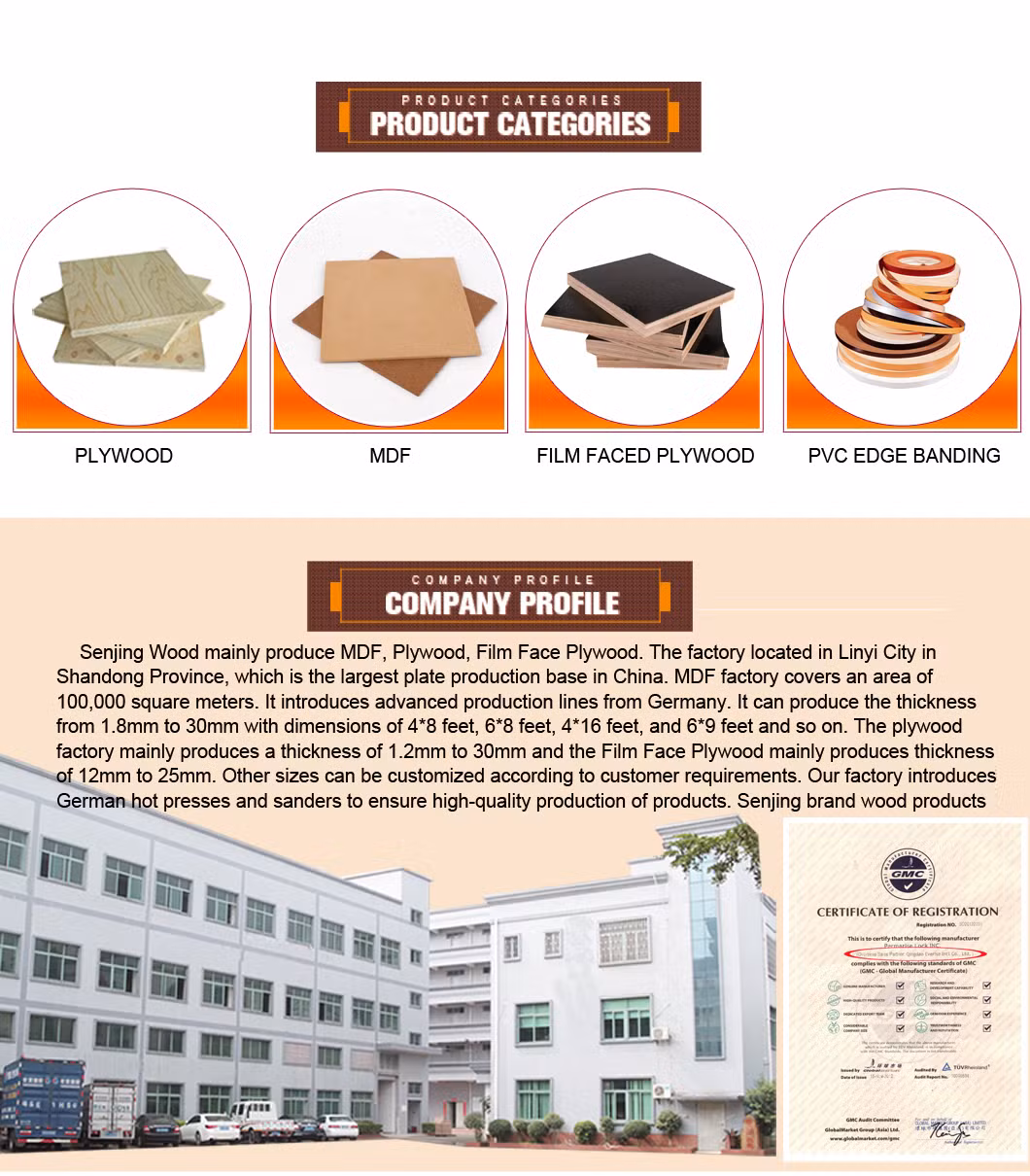 High Quality/E1 Glue/Particle Board/Chipboard/Chipboard Price/MDF Board From Manufacturer in Shandong