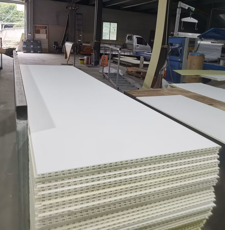PVC Marble Sheet Interior Bamboo Wood Veneer Plastic Slat Paneling WPC UV Cladding Fluted 3D Wall Panel for Home Decoration
