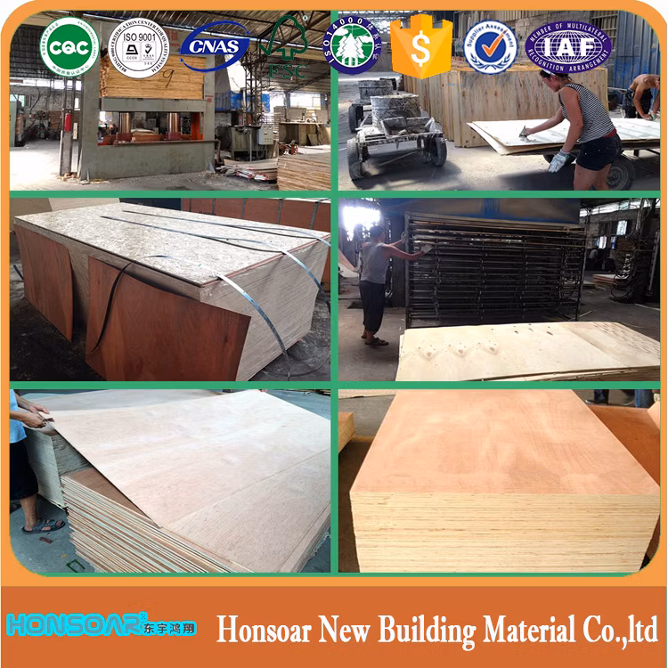 China Factory White Poplar Engineered Veneer/Okoume/Bintangor/Red Pencil Cedar Commercial Plywood for Furniture