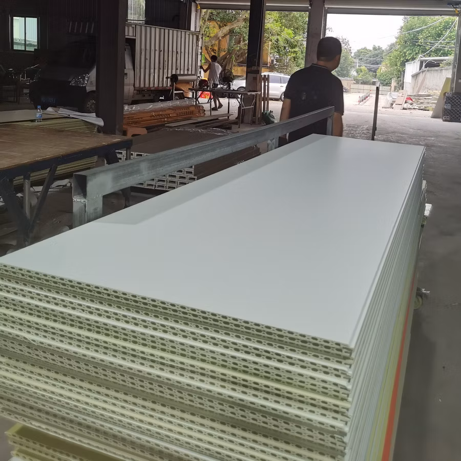 PVC Marble Sheet Interior Bamboo Wood Veneer Plastic Slat Paneling WPC UV Cladding Fluted 3D Wall Panel for Home Decoration