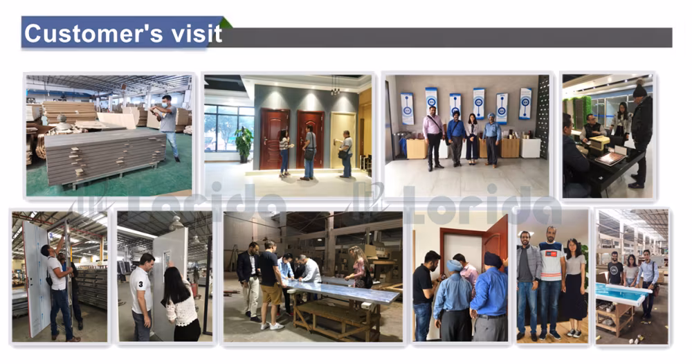 Internal Acoustic Wooden Door Laminated MDF Wood Entry Room Door for Apartment, Hotel, Hospital, School