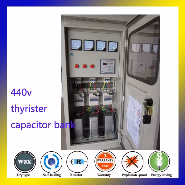 Ggd 440V 300kvar Power Capacitor Bank with 7% Harmonic Filter Thyristor Switch