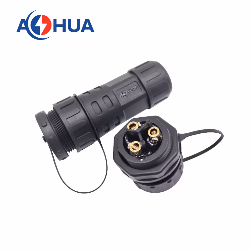 China Factory Sales Female Rear Panel Waterproof Connector M12 M16 M20 M25 M29 Male Female Socket Type for LED Light Power Adapter/Signal Cable Connector