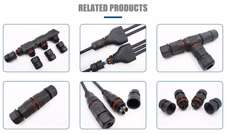 Approved UL Certificate IP67 3pin Nylon Injection Molded Waterproof Connector M15 Pre-Wire Male &Female Socket/Plug 300V 8A Current AC Power Connector