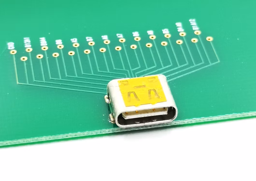 USB2.0-C Connector, SMT, 16pin, Fixed Foot Length: 1.70mm