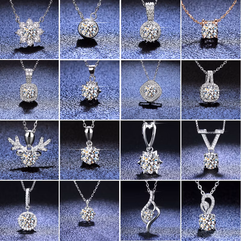 2024 Romantic Style Shining Sunflower 925 Slivers Moissanite Pendant 1CT Main Diamonds Factory Wholesale Moissanite Jewelry
