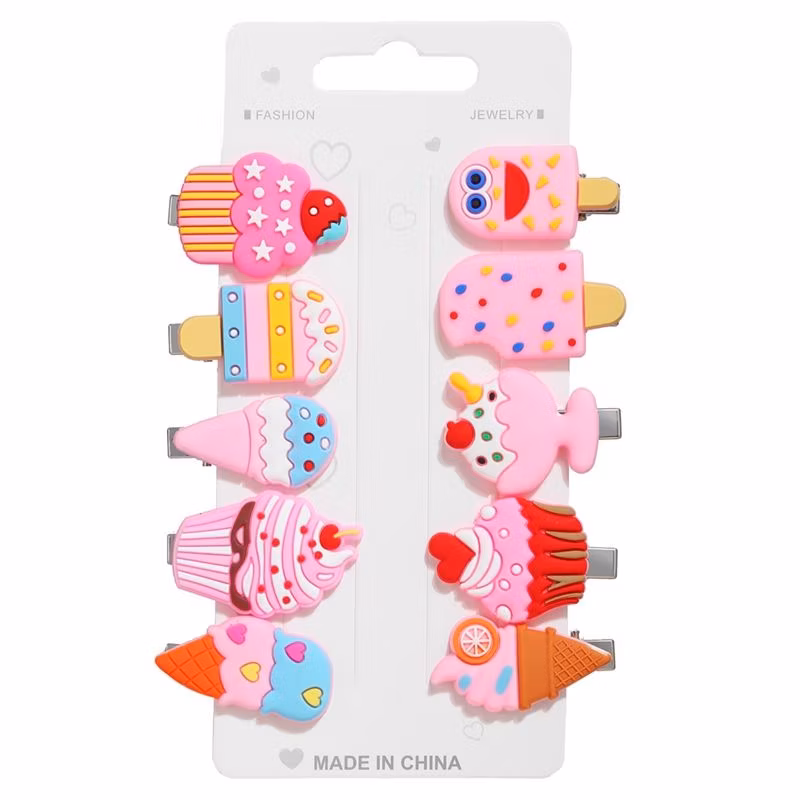 Cute Cartoon Styles Rainbow Colorful Hair Jewelry Accessories Clips Set for Baby Girls