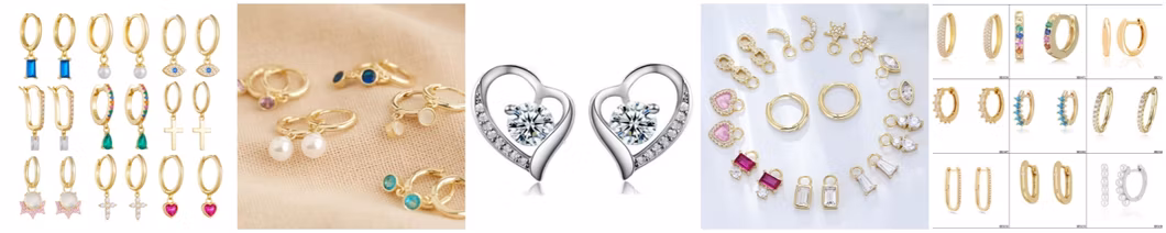 Luxury Retro Fine Jewelry Colorful Square Zircon 925 Sterling Silver Hook Earrings for Women