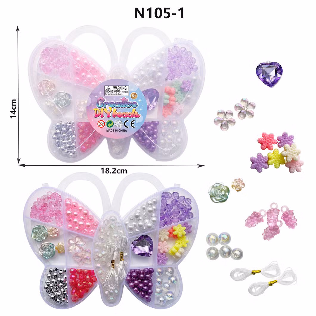 Colourful Creative DIY Beads with Flower or Shell Pendants for Little Girl