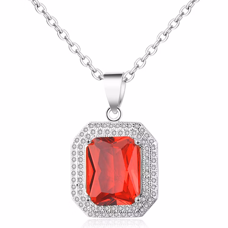 Fashion Stainless Steel Silver Jewelry Imitation Pendant Necklace for Women