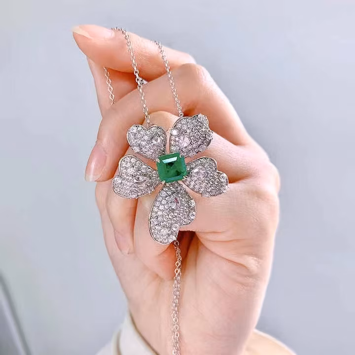 2023 The New 925 Palmer PARA Just 7 * 9 Oval Silver Necklace Pendant Female Europe and The United States House with Ins Wind