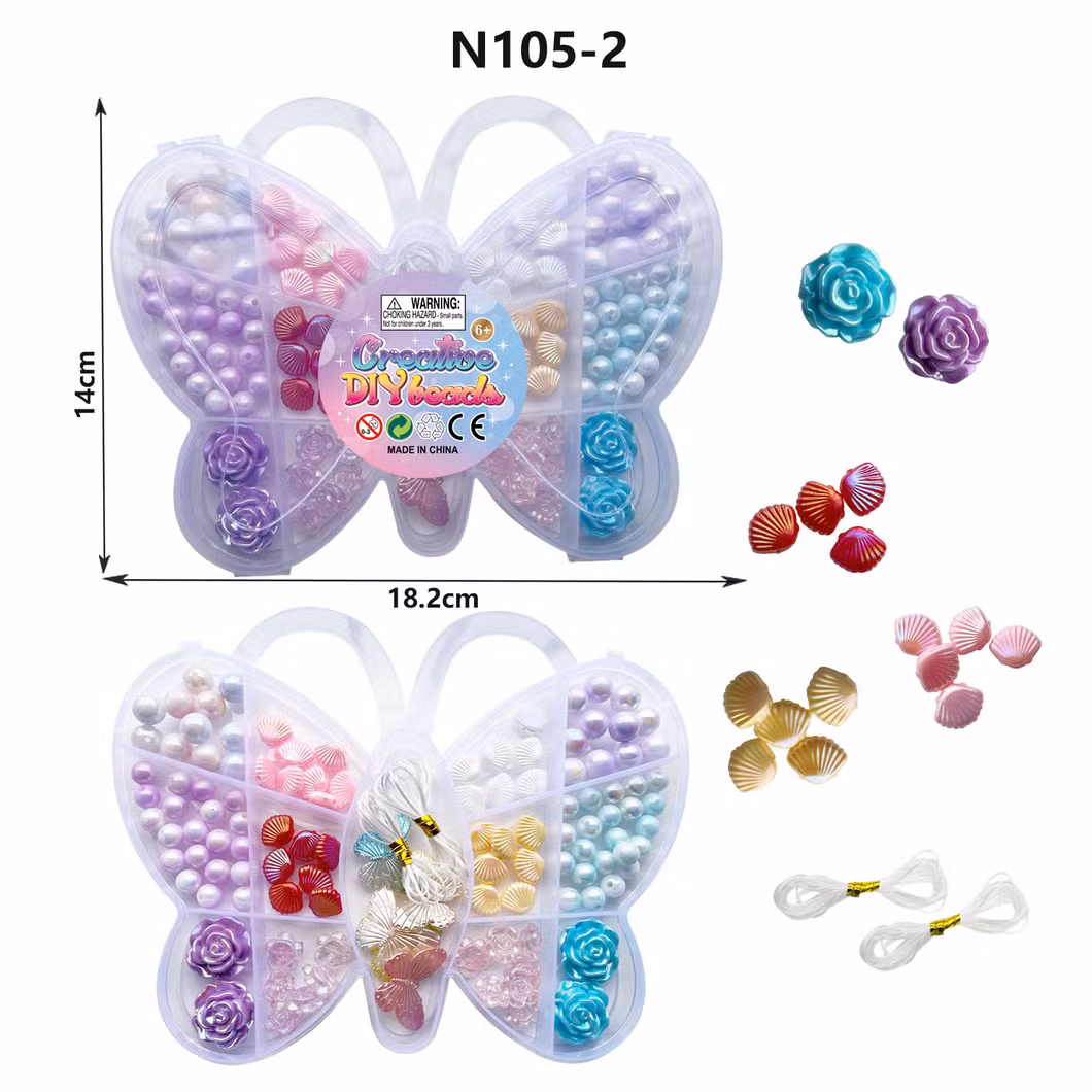 Colourful Creative DIY Beads with Flower or Shell Pendants for Little Girl
