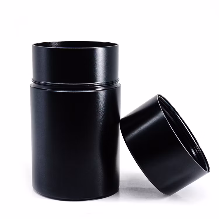 Packing Container for Balm Lip Balm Jar CNC OEM Custom Precision Aluminum Sealed Cans Mini Leaf Tea Cylinder Tea Tin Canisters Coffee Food and Ornament Can Box