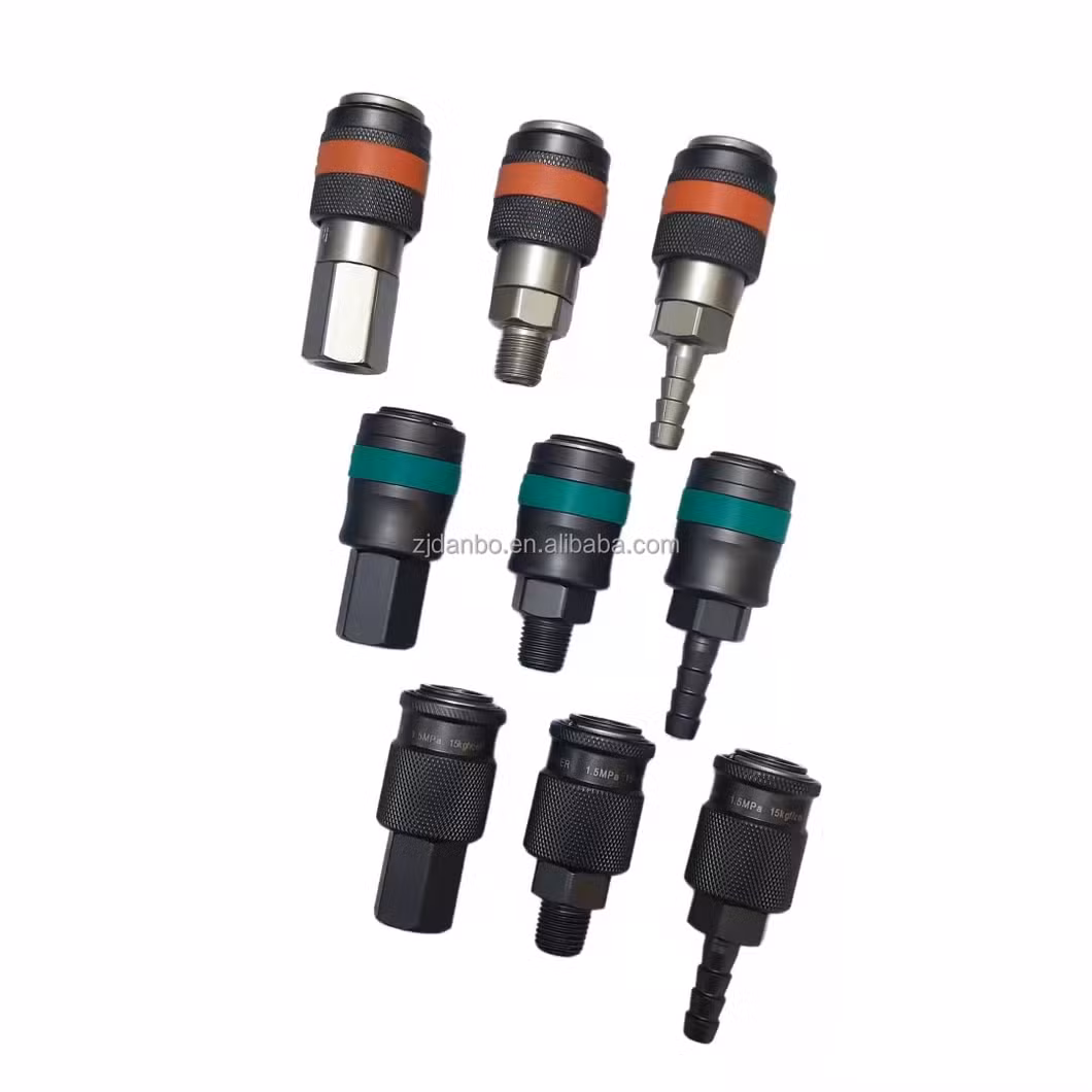 QC14 Self-Locking Hose Quick Connector Plug Socket Air Compressor Hose One Contact Coupling Pneumatic Quick Connector