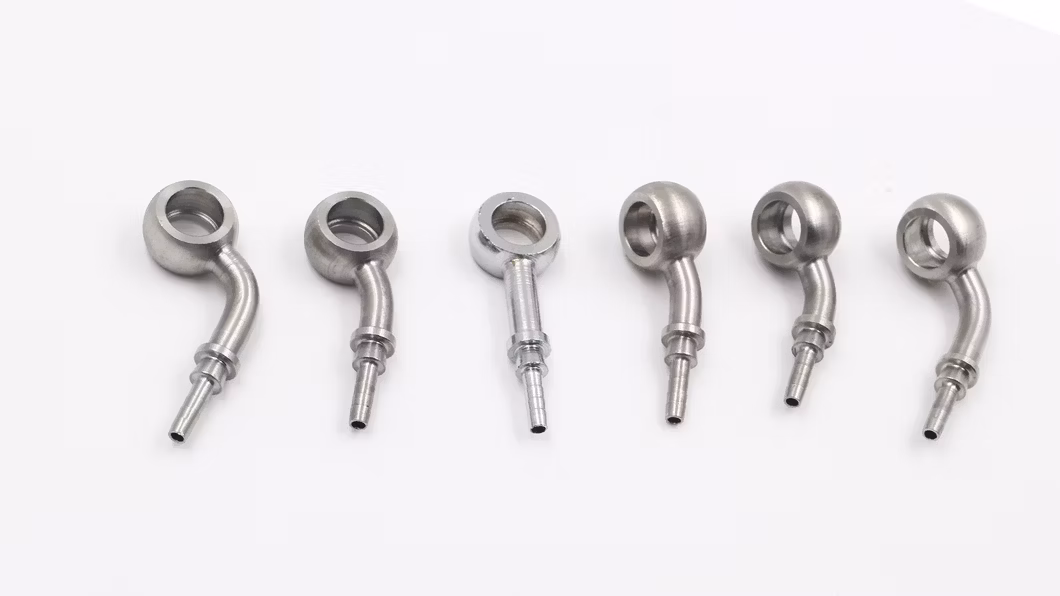 45 Degree Bened M12 M10 M8 Stainless Steel Braided PTFE Teflo N Hydraulic An3 3an 4an An4 Hose Ball Ending Banjo Fitting Connector