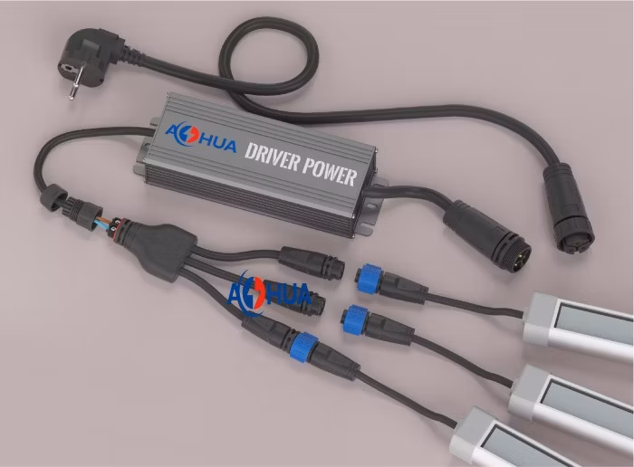 Livestock Breeding System IP67 Connector 2pin Self-Lock Male Female Docking Electric Plug Wire to Wire Pre-Molded Power Cord Connector