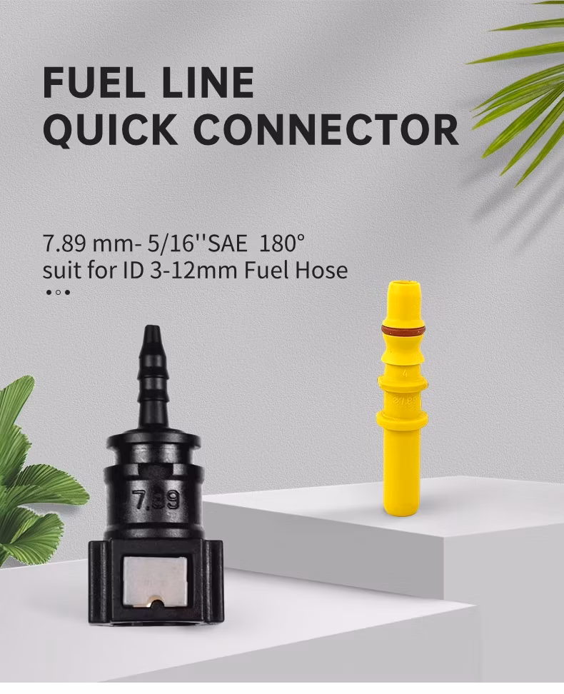 Car Fuel Line Quick Connector Elbowrubber Hose Joint Coupler ID3 ID4 ID5 ID6 7.89mm Straight Elbow Release Gas Oil Pipe Connect