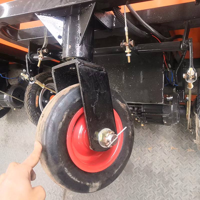 Site Electric Trolley Front Fork Assembly 25cm Universal Solid Tire Ash Hopper Steering Front Wheel Modification Accessories