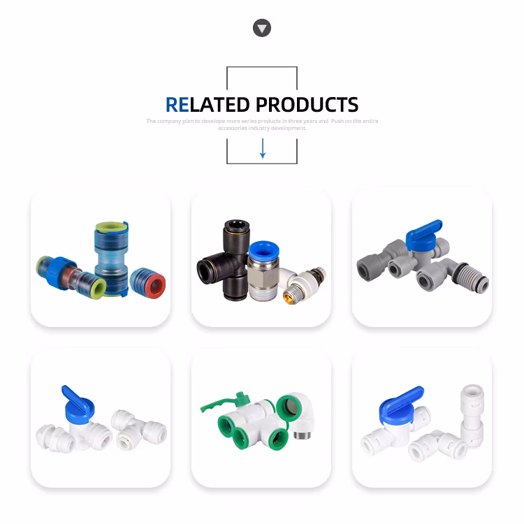 Wholesale Custom Pbf Pipe Connection Water Reducer Union Fittings 3 Way Plastic Quick Round Air Tube Connectors for Industry