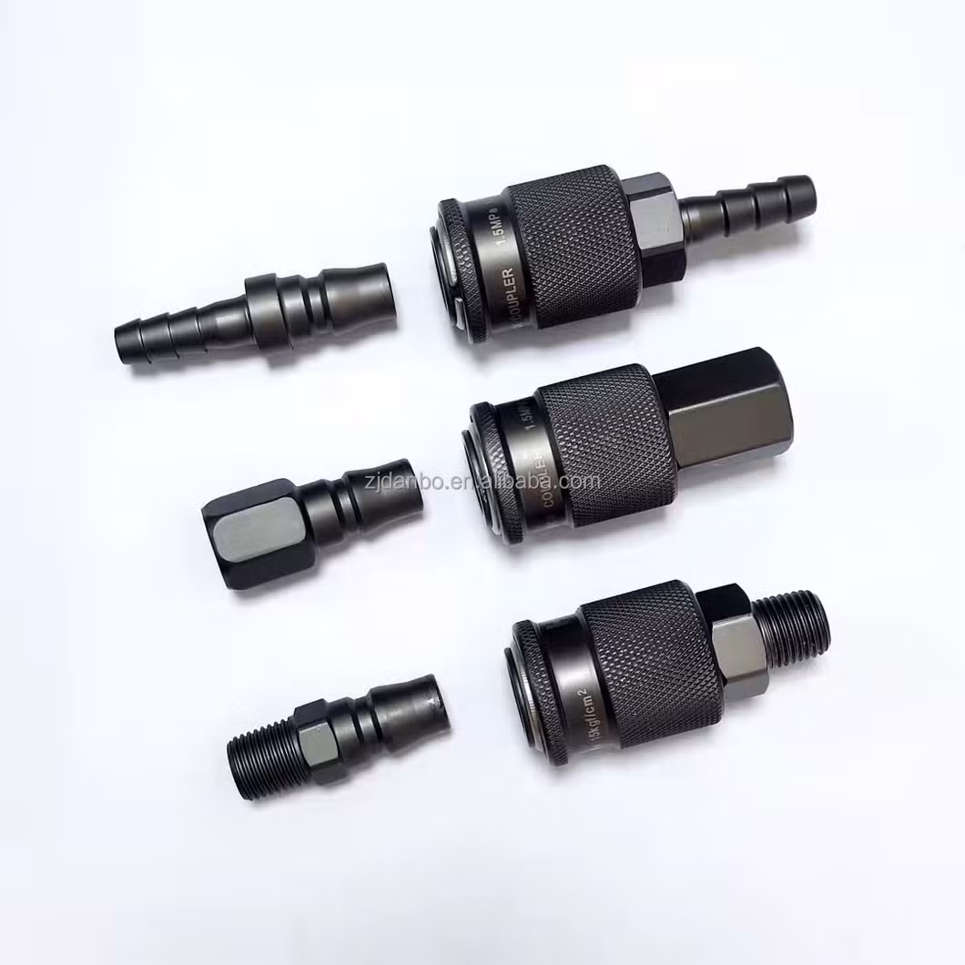 QC14 Self-Locking Hose Quick Connector Plug Socket Air Compressor Hose One Contact Coupling Pneumatic Quick Connector