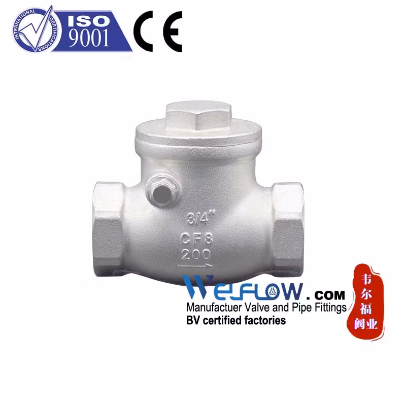 Xxnx SS304 201 Stainless Steel H71W DN65 Pn16 Pn25 3/8 DN15-DN100 Pn25 8 Inch Non Return One Way Disc Wafer Single Plate Flange Spring Check Valve