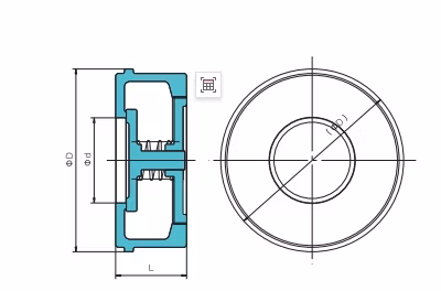 Xxnx SS304 201 Stainless Steel H71W DN65 Pn16 Pn25 3/8 DN15-DN100 Pn25 8 Inch Non Return One Way Disc Wafer Single Plate Flange Spring Check Valve