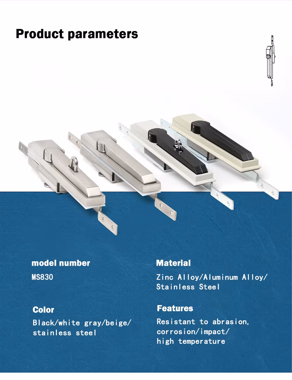 Premium Stainless Steel Triangle Connector Without Rod Locking System Ms830 Stainless Steel Triangle Link Lock for Secure Fastening
