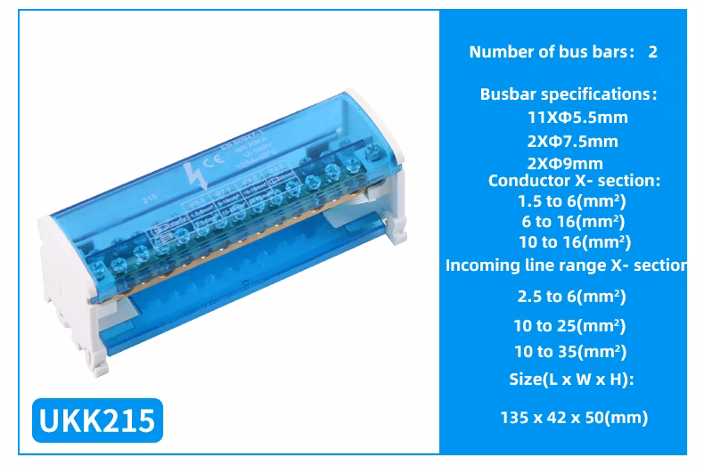 Flame-Retardant Material Brass Conductive Wiring Ukk Unipolar Parting Terminal Connector