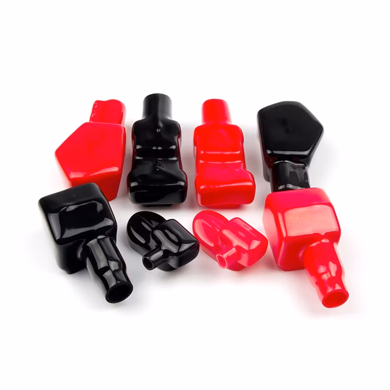 Custom Battery Terminal Cover Car Battery Pole Protective Rubber Cover Vinyl Insulation End Cap for Cable Lug Car Battery Terminal Stud
