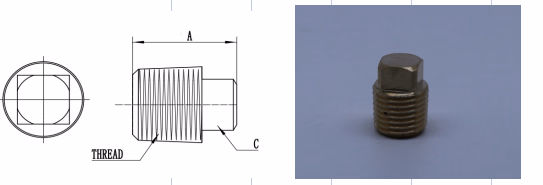 Key Forward Push in Quick Wire Connectors 1/2 1/8 1/4 3/4 3/8 Brass Male Plugs Hex Brass Gas Plug Fittings Square Head Plug