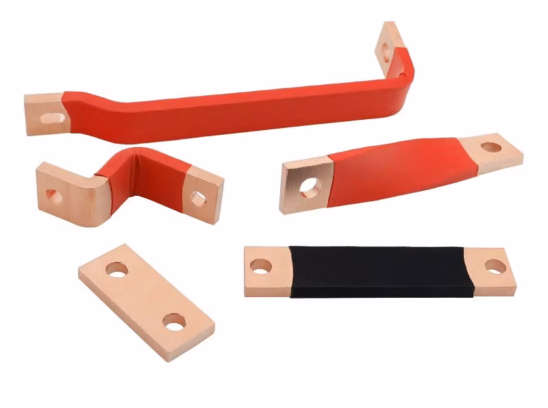 Car Auto Battery Pack Cable Flexible Terminal Bus Bar C11000 Electrical Wire Insulated Copper Flex Busbar Connector for Electric Automotive Solar Energy Storage