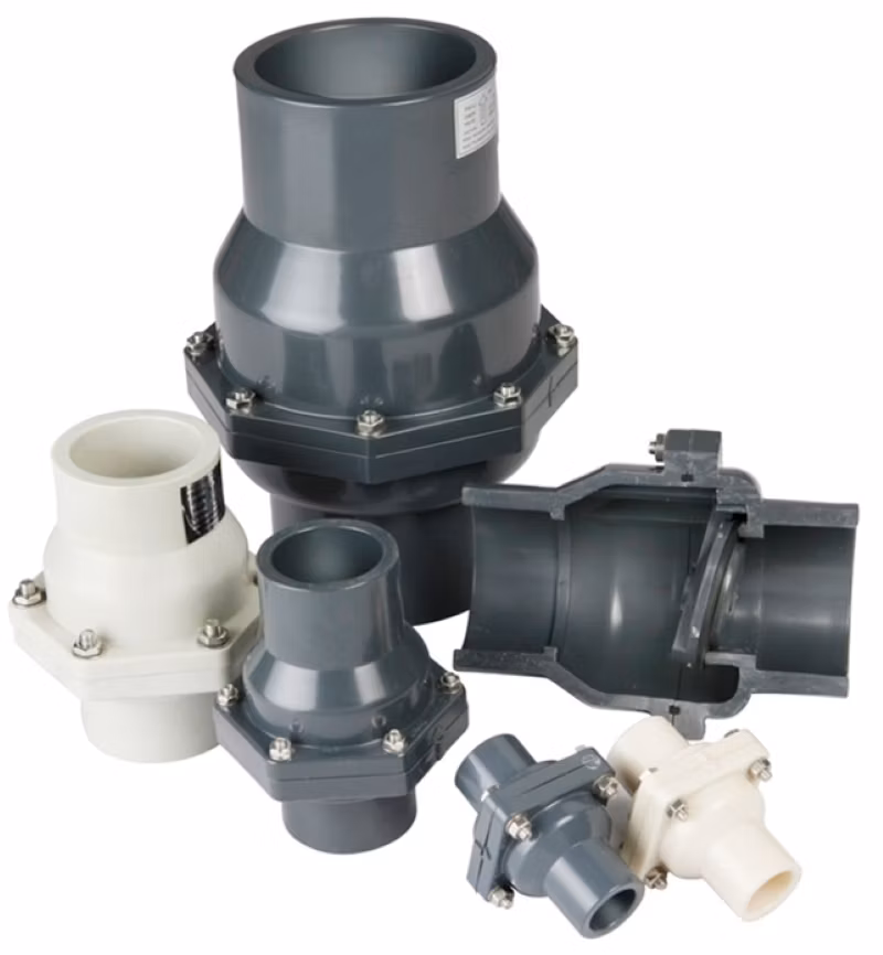 High Quality Plastic Non-Return Valve (NRV) UPVC Wafer Type Flange Water Check Valve PVC Vertical Swing Check Valve PVC Horizontal Non Return Check Valve