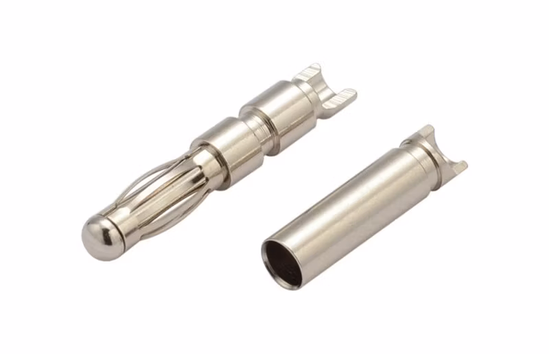 Male Female Elastic Conductive Connector Soldered to Cable Connector
