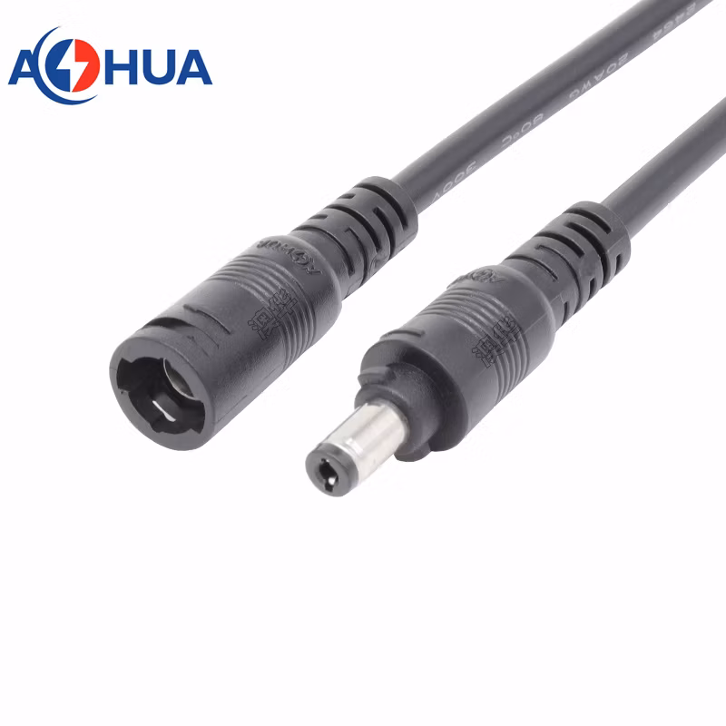 Car Video Monitoring System DC Power M13 Quick Connector 5.5*2.1 5.5*2.5mm Molded with Cable Connector