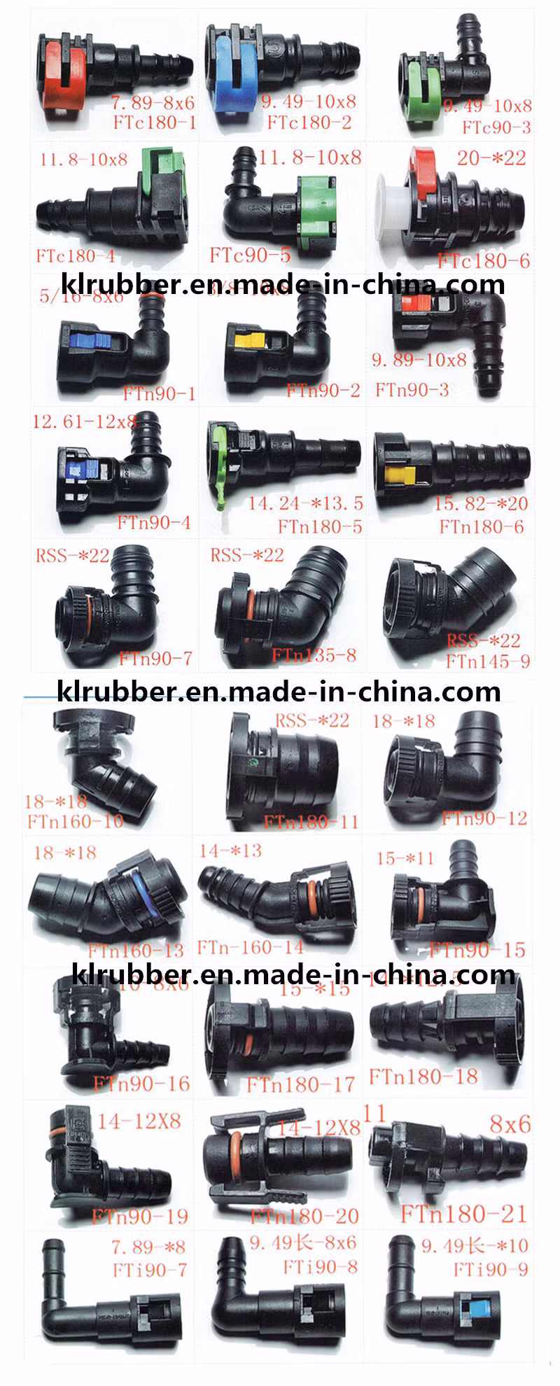 High Quality Plastic Quick Connector for Auto Rubber Oil Hose